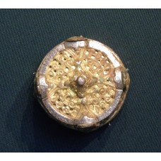 Circular box brooch, solar cross, solar disc